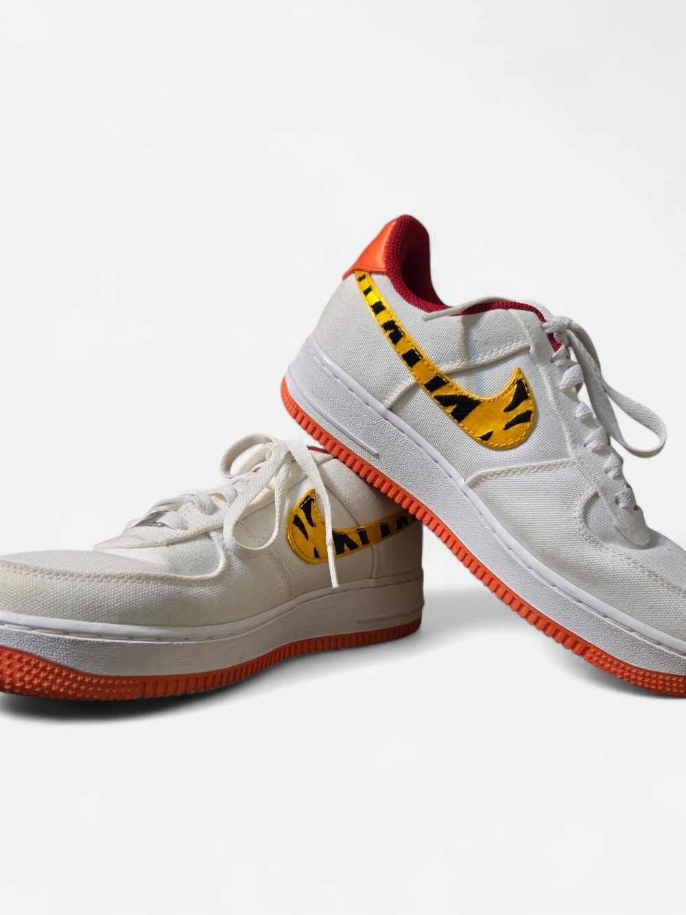 Nike White Canvas Air Force 1 Low '07 LX "Year of the Tiger